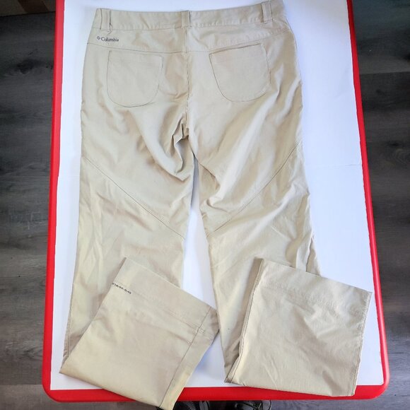 Columbia Omni-shield lightweight outdoor pants cream women's size 12 long - Picture 3 of 16